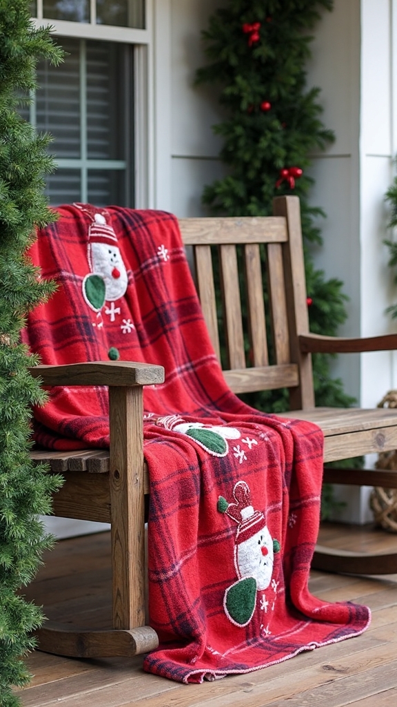 seasonal outdoor swing holiday transformation