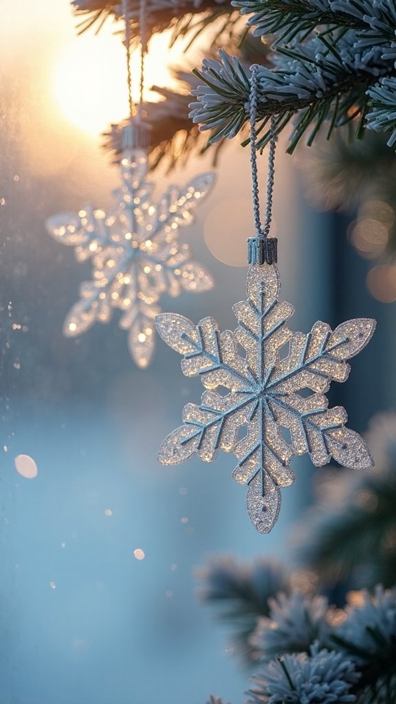 shimmering snowflake designs with glitz