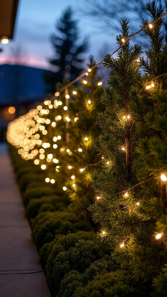 shimmering translucent backdrops with curtain lights