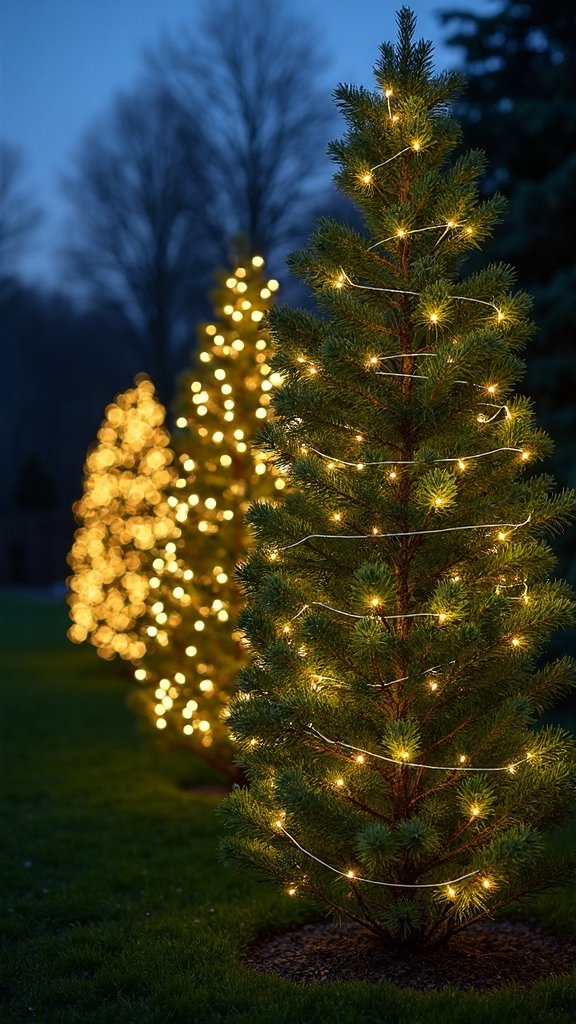 shrub lighting clean uniform minimalist