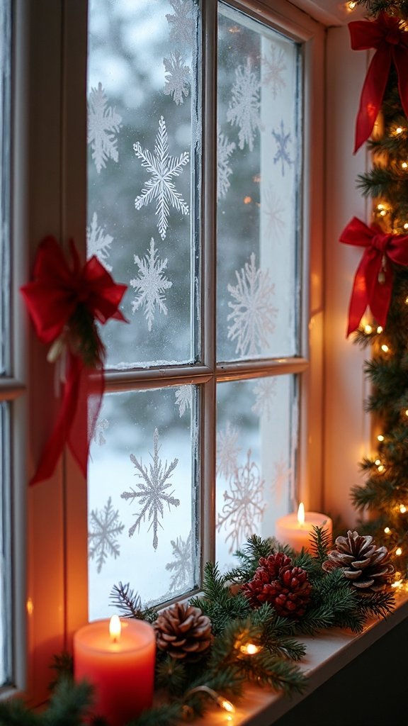 simple christmas window decor