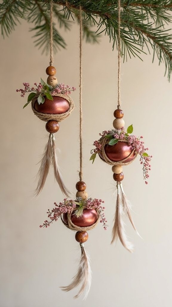 simple diy boho christmas ornaments