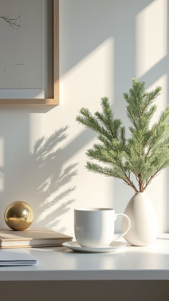 simple yet festive office decor