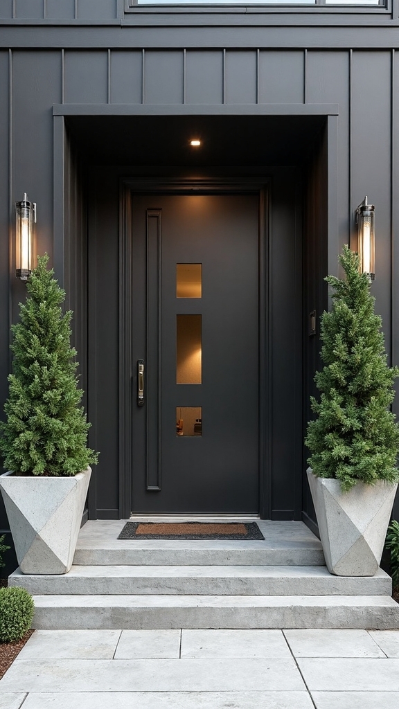 sleek contemporary geometric topiary arrangements