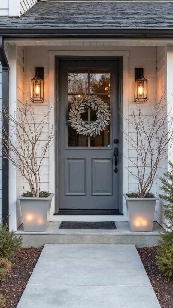 sleek festive modern outdoor christmas