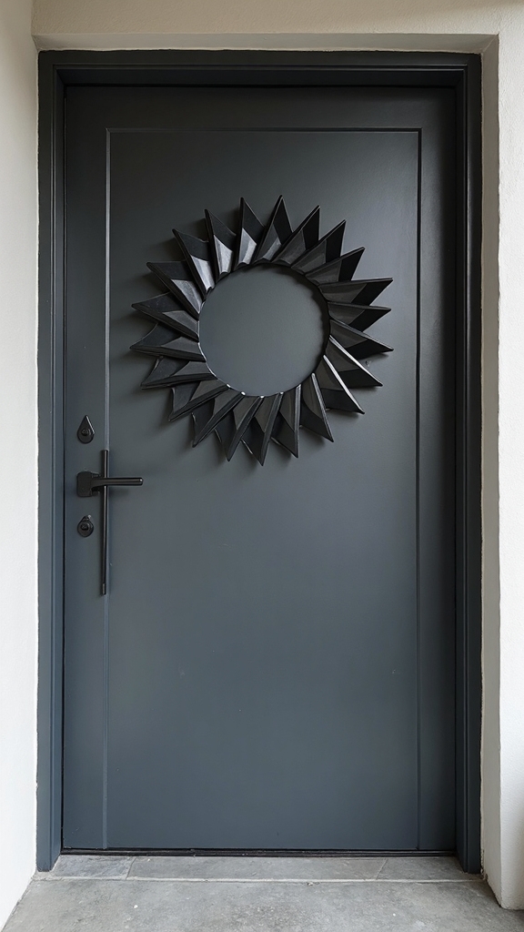 sleek metallic modern architectural wreaths