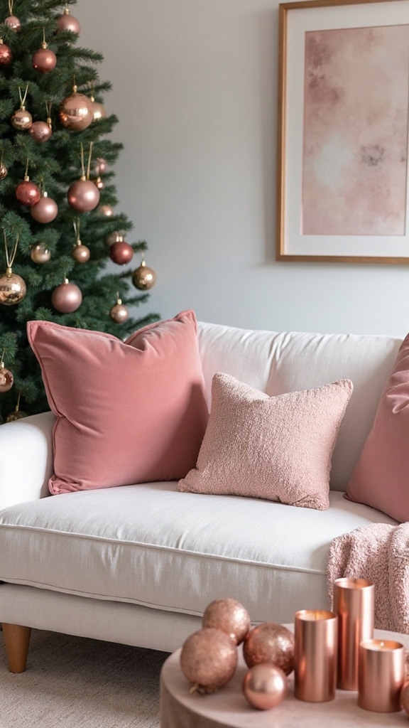 soft romantic christmas decor palette