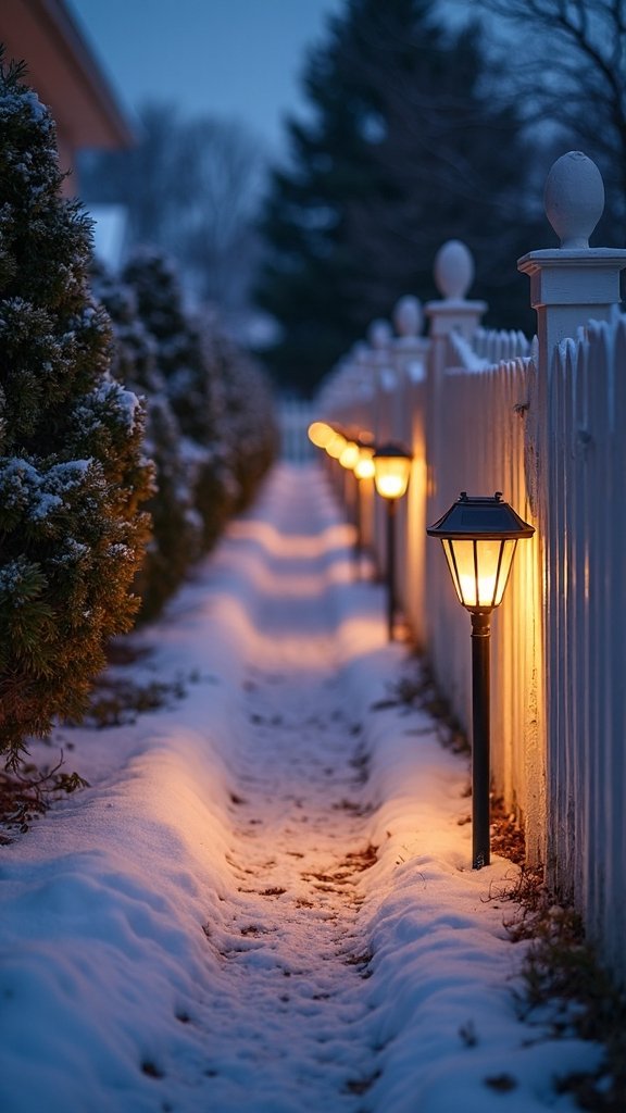 solar powered fence line lighting