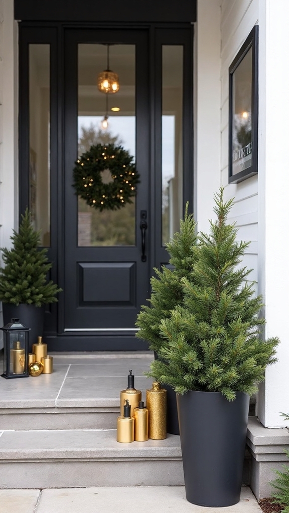 sophisticated black gold holiday accents