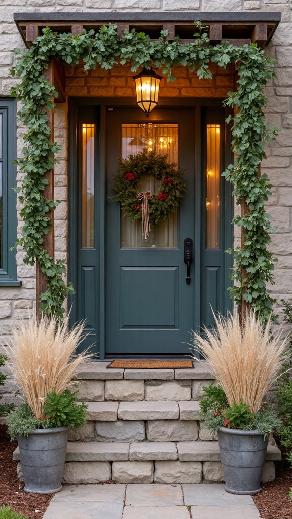 sophisticated bohemian eucalyptus sage holiday decor