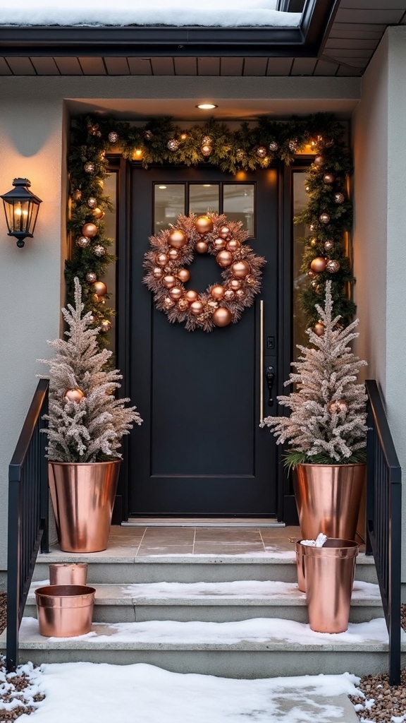 sophisticated contemporary holiday metallic accents