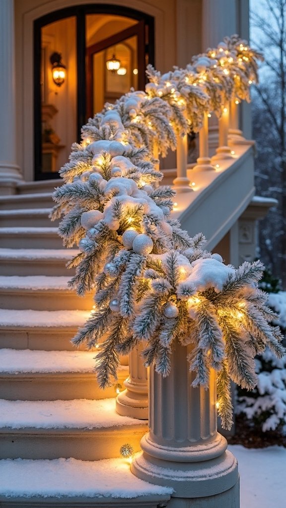 sophisticated winter sparkle garland decor