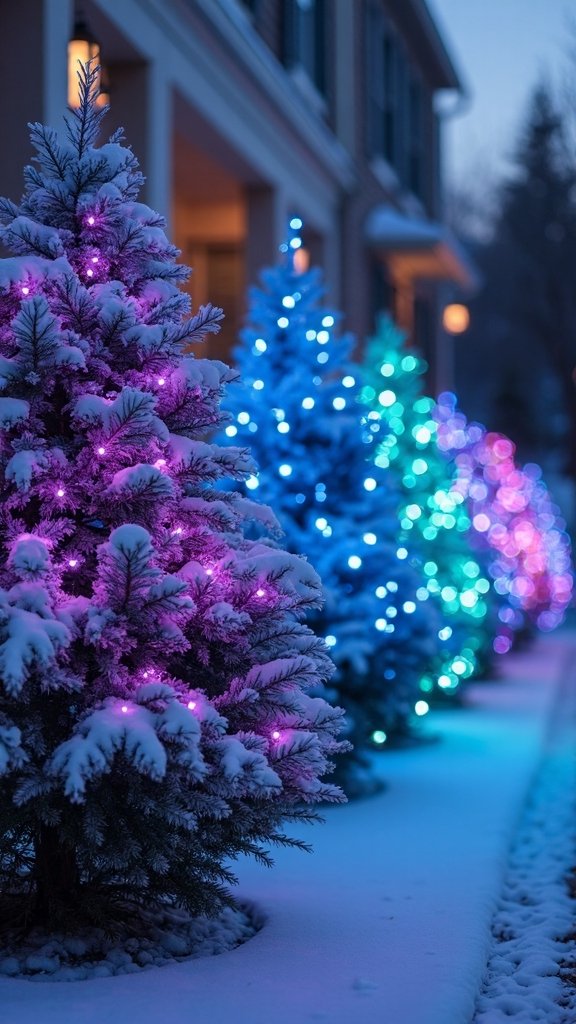 spectacular shrub spanning color changing led displays