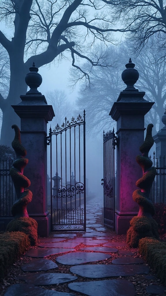 spooky cemetery christmas yard transformation