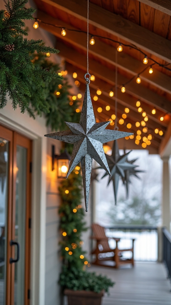 starlit winter porch ceiling wonderland