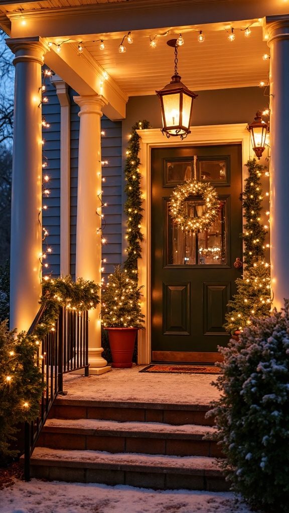 strategically placed ambient porch illumination