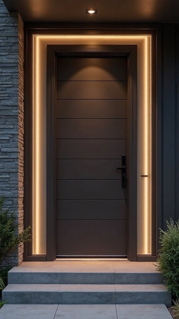 subtle minimalist doorway accent lighting