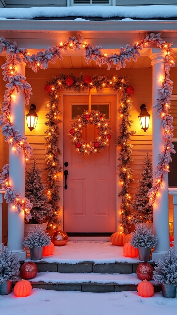 sunset inspired ombre holiday decorations