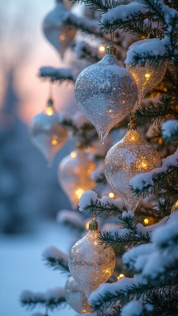 suspended ornament chandeliers accent tree branches