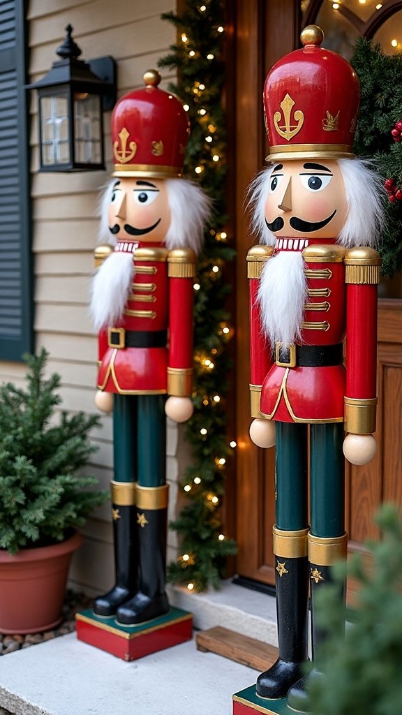 symmetrical regal vintage outdoor christmas display