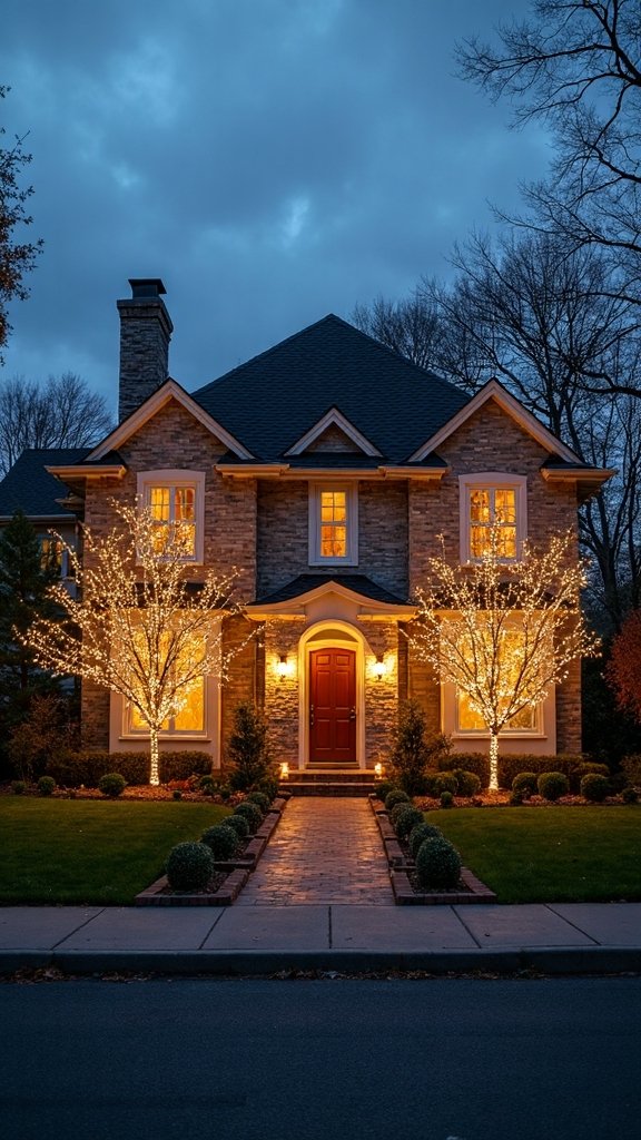 synchronized cohesive exterior holiday lighting