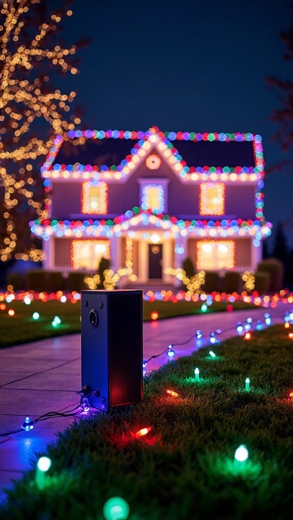 synchronized lights and music spectacle