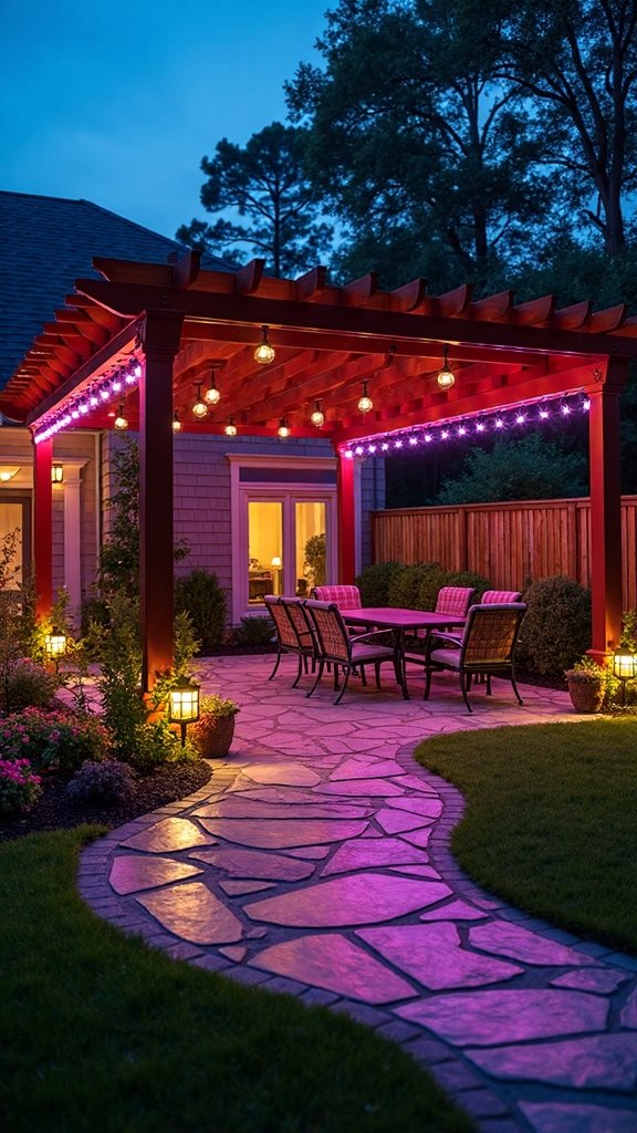 synchronized programmable outdoor lighting displays