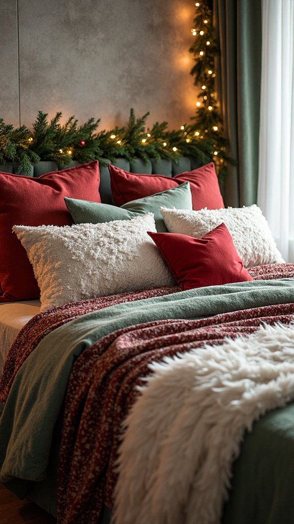 textiles define christmas bedroom atmosphere