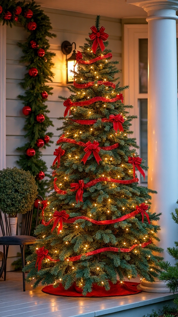 tiered vertical cascading coordinated christmas trees
