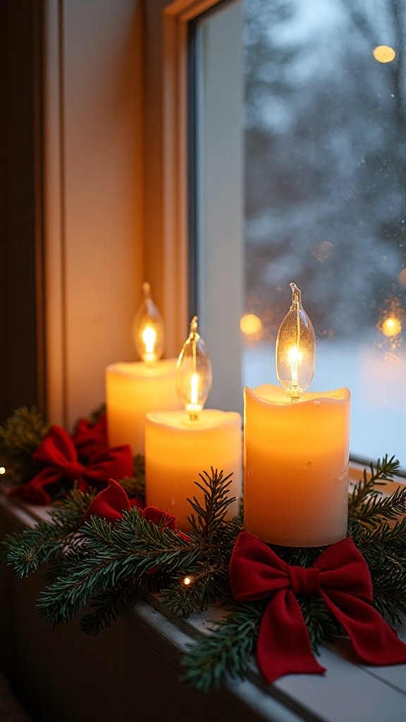 timeless colonial window candle elegance