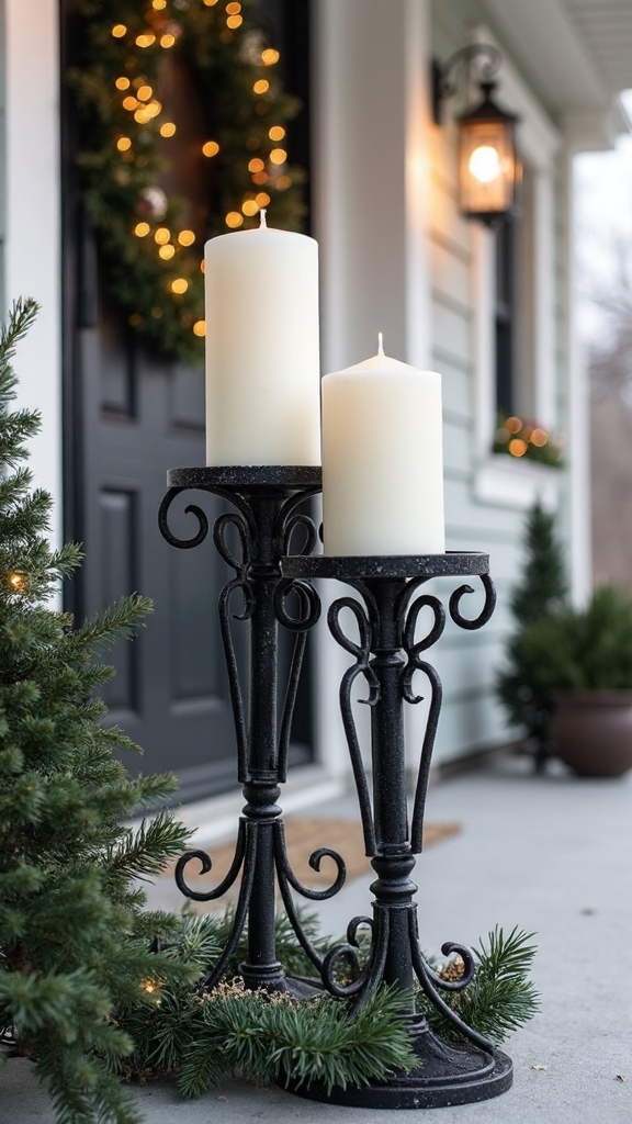 timeless elegant christmas porch centerpiece