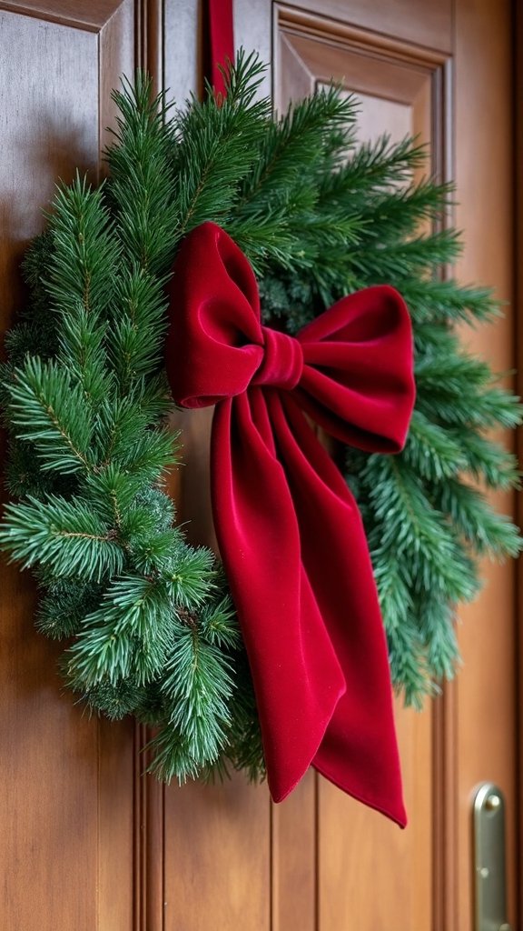 timeless festive door decoration