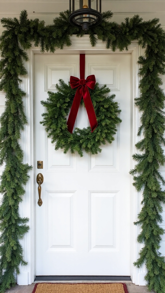 timeless welcoming christmas door decor