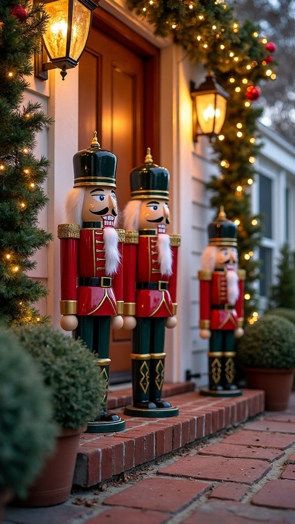 traditional christmas porch guards