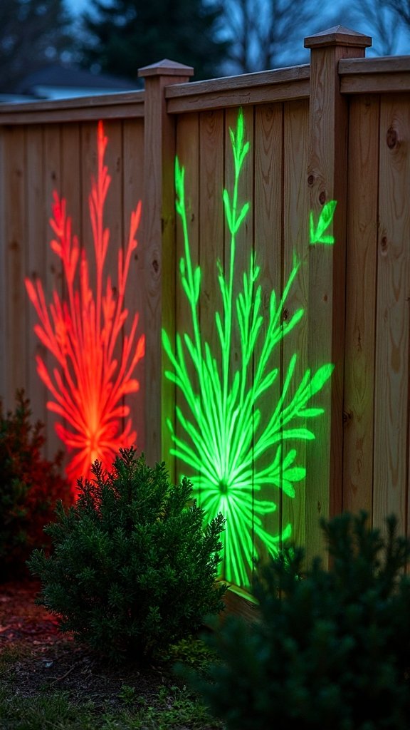 transformative interactive automated holiday fence displays