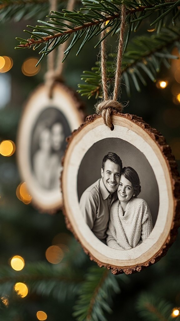 treasured family photo transfer ornaments