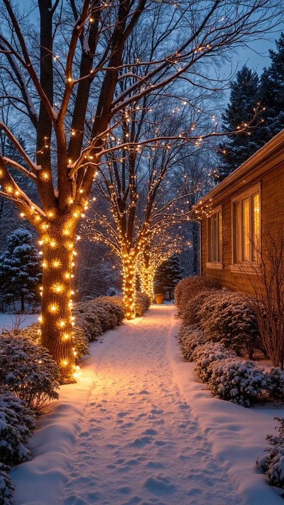 twinkling pathway walkway christmas illumination