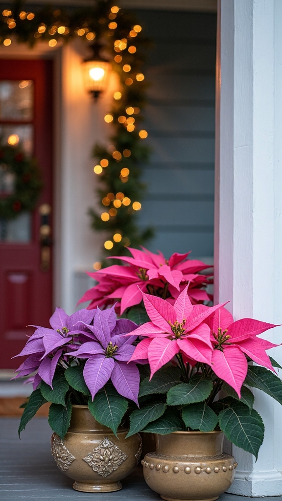 unconventional poinsettia color arrangements