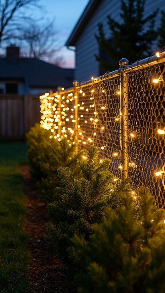 uniform versatile solar powered holiday fence lighting