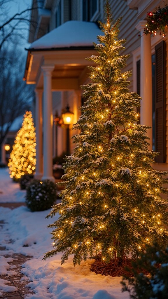 versatile garden cages become christmas trees