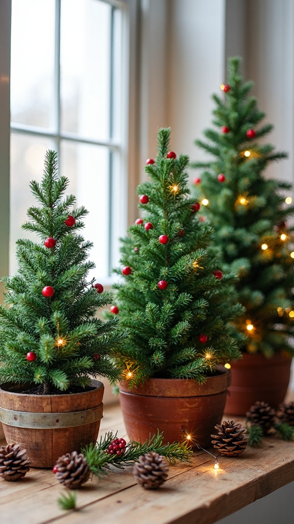 versatile miniature christmas tree groupings