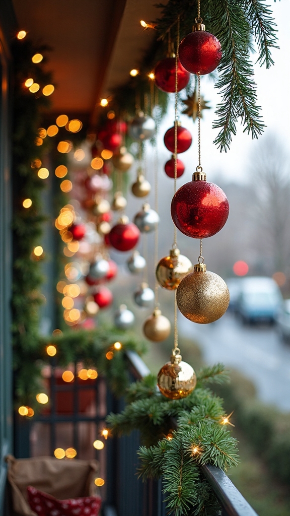 vertical hanging christmas ornament garden