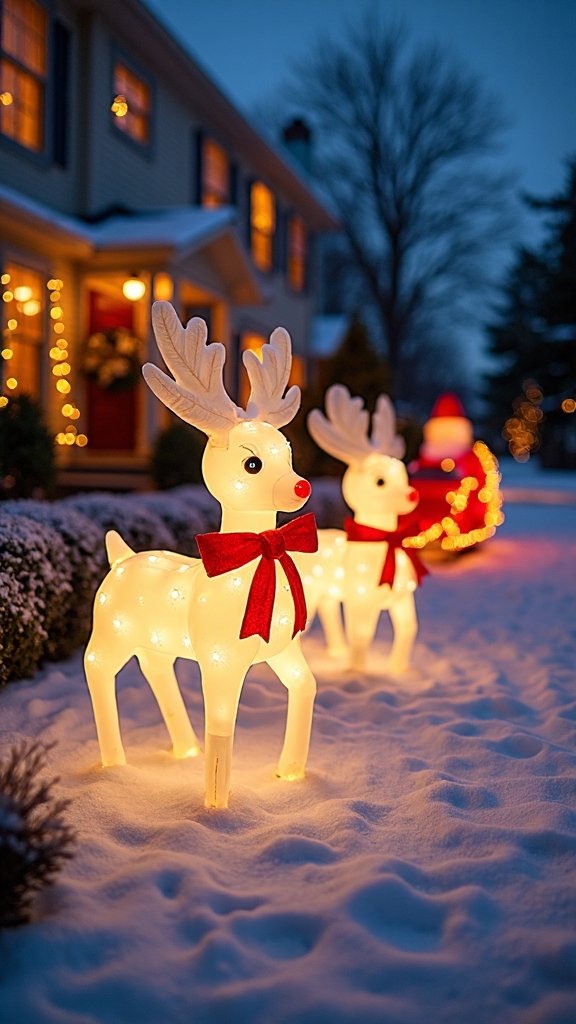 vintage christmas lawn decor magic