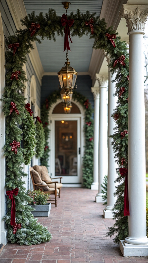 vintage victorian christmas porch decor