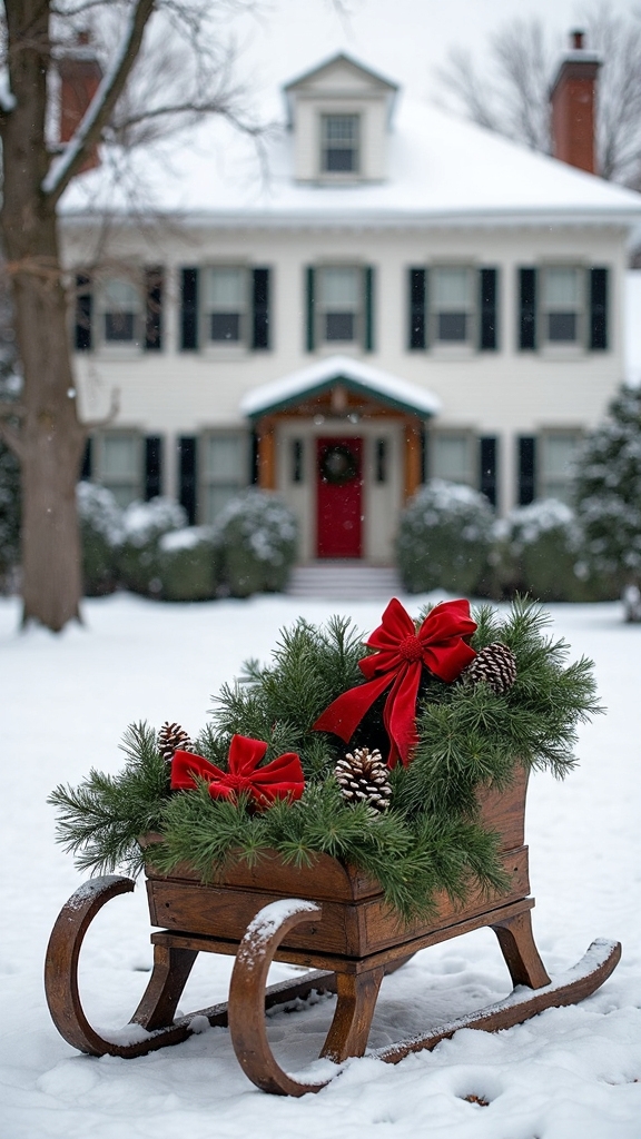 vintage winter outdoor holiday decor