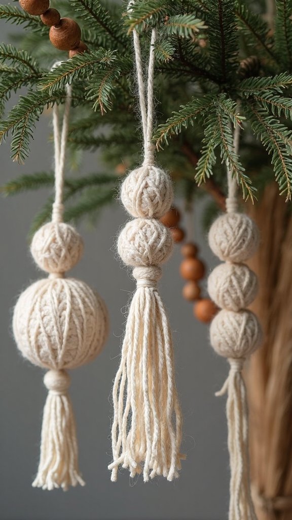 warm artisanal macram holiday decor