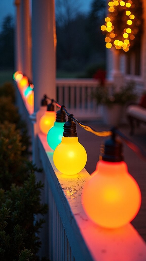 warm radiant retro porch lighting