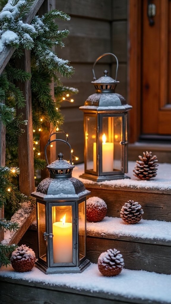 warm rustic battery operated ambient christmas displays