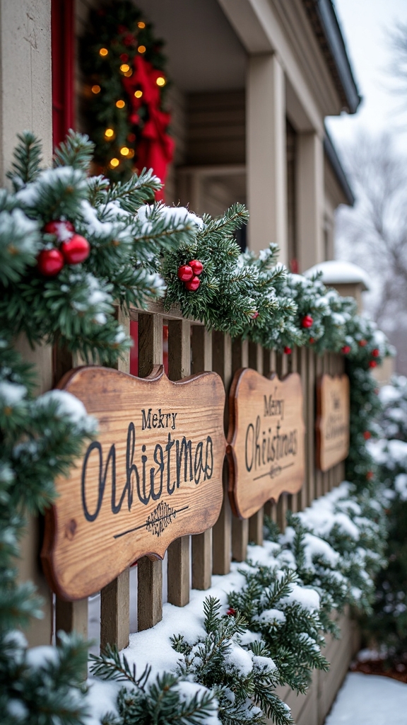 weather resistant outdoor holiday wreath signs