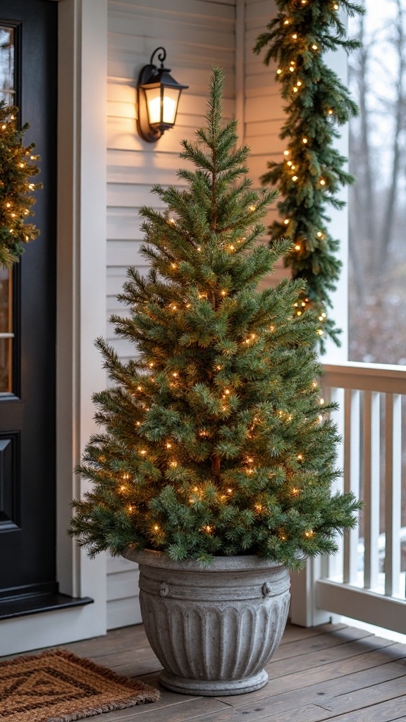 weatherproof christmas tree planter decor